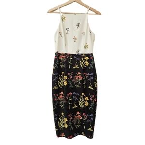H&M Floral Sheath Midi Dress